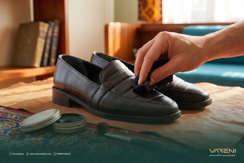 اهمیت واکس زدن کفش چرم